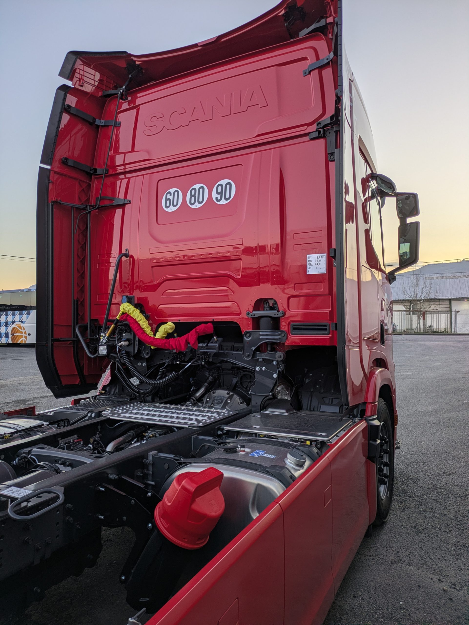Transport Dome Distribution nouveau tracteur Scania R500 Rouge